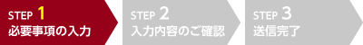 STEP1必要事項の入力 STEP1必要事項の入力
